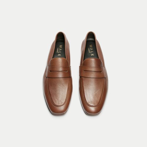 Capri Saddle Loafer Brown Leather POV