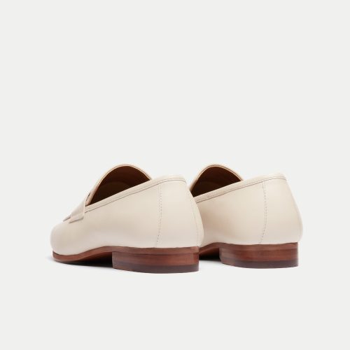 Capri Saddle Loafer Off White HEEL 1