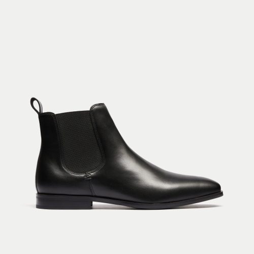 Walk London Mens Florence Chelsea Boot in Black Leather