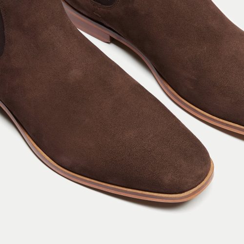 Florence Chelsea Boot Brown Suede DETAIL 1