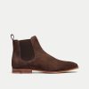 Walk London Mens Florence Chelsea Boot In Brown Suede