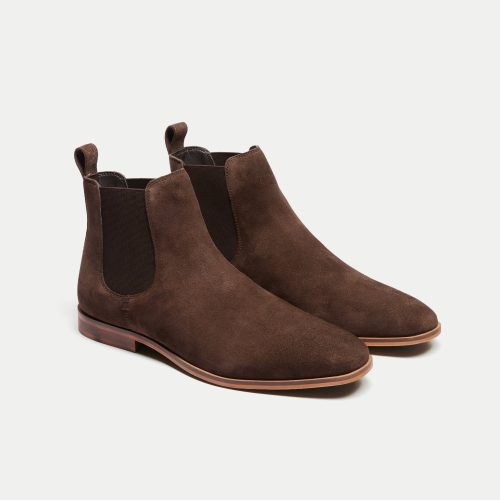 Florence Chelsea Boot Brown Suede THREE QUARTER