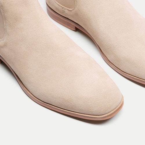 Florence Chelsea Boot Stone Suede DETAIL 1