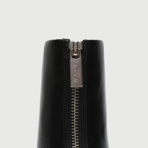 Frankie Back Zip Boot Black Leather DETAIL 1