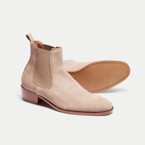 Hoxton Chelsea Boot Stone Suede DETAIL 1