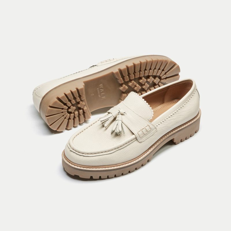 Sean Tassel Loafer Off White Leather DETAIL 3