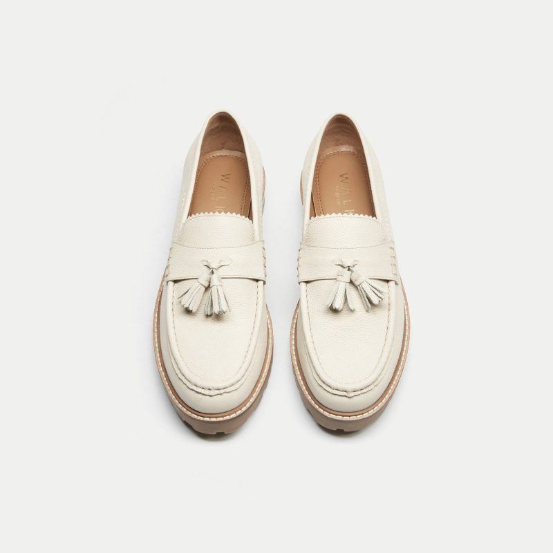 Sean Tassel Loafer Off White Leather POV