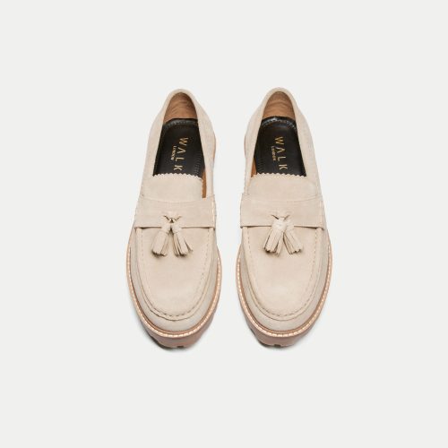 Sean Tassel Loafer Stone Suede POV