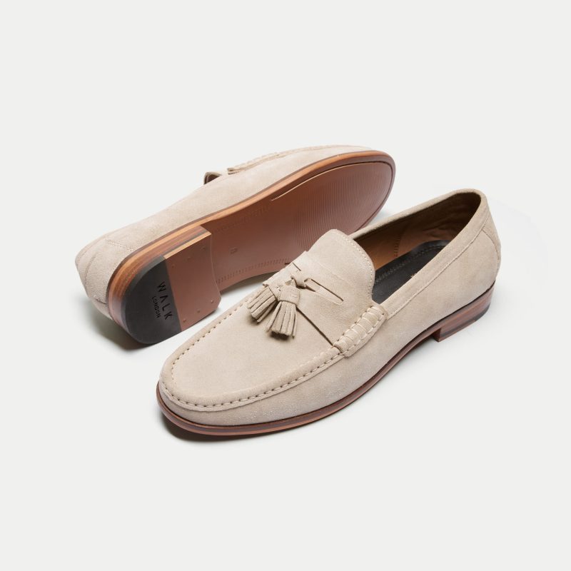 Tino Tassel Loafer Stone Suede DETAIL 1