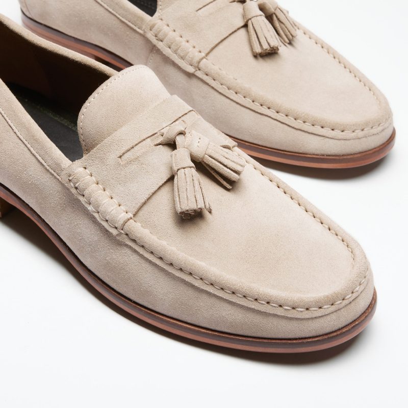 Tino Tassel Loafer Stone Suede DETAIL 2