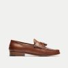 Walk London Mens Tino Tassel Loafer in Tan Leather