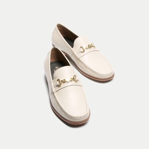 Tino Trim Loafer Off White Leather DETAIL 1