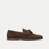 Walk London Mens Angelo Tassel Loafer - Brown Suede