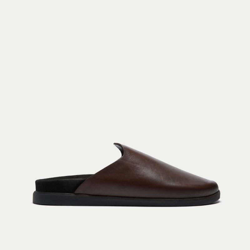 Mens Breeze Slip On | Brown Leather | Walk London