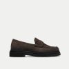 Walk London Mens Brooklyn Penny Loafer Brown Suede