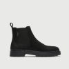 WALK London Men's Callum Chelsea Boot in Black Suede