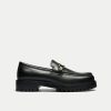 Walk London Womens Clara Trim Loafer in Black Leather