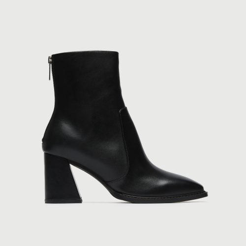 Walk London Womens Frankie Back Zip Boot in Black Leather