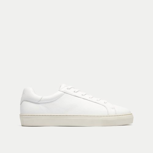 Walk London Mens Harrison Sneaker in White Leather