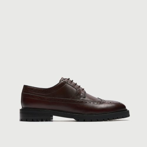 WALK London Mens James Brogue in Brown Leather