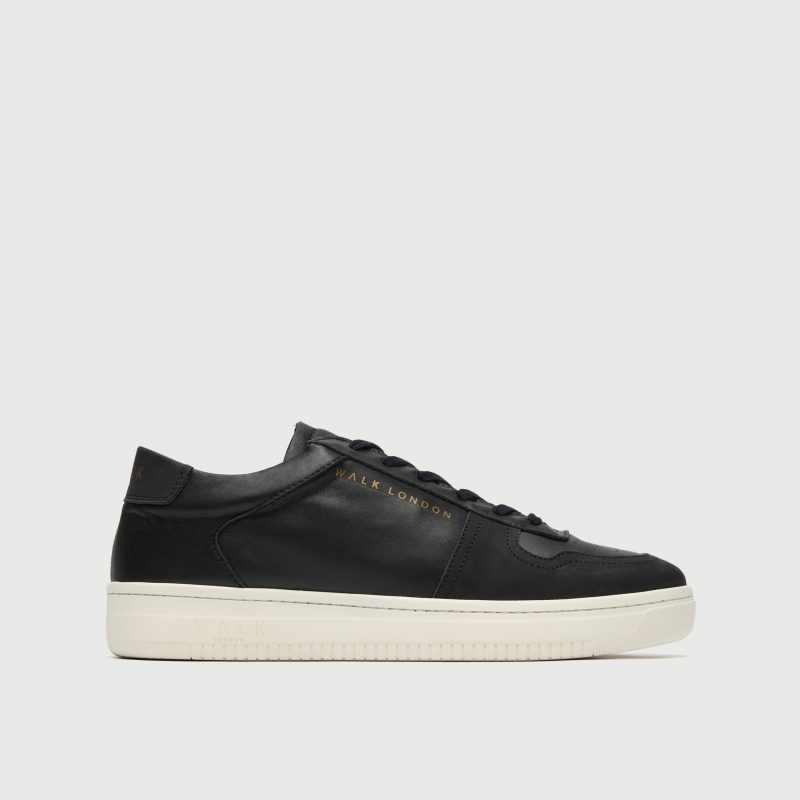 WALK London Mens Neo Sneaker in Black Leather