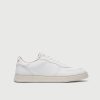 Walk London Men's Nevada Trainer in White Leather