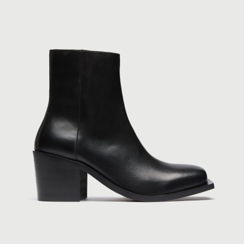 WALK London Mens Nola Inside Zip Boot in Black Leather