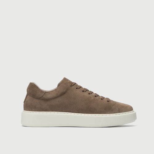 Walk London Mens Pasadena Trainer in Taupe Suede