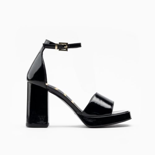 Walk London Women's Poppy Counter Platform Sandal in Black