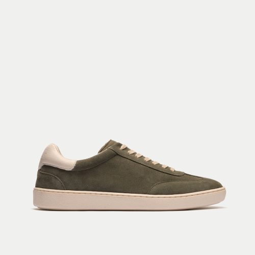 Mens Porto Trainer in Olive Suede | Walk London