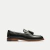 Walk London Mens Putney Tassel Loafer - Black Leather