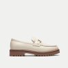 Walk London Sean Trim Loafer - Off White Leather