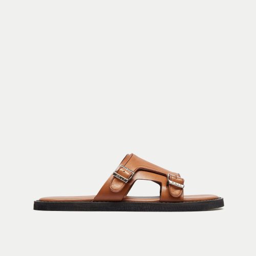 Walk London Mens Shore Slider in Tan Leather