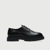 Walk London Mens - Sully Derby Shoe - Black Leather