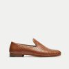 Walk London Mens Terry Weave Loafer in Tan Leather