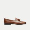 Walk London Mens Trent Tassel Loafer in Tan Leather