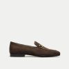 Walk London Mens Trent Trim Loafer in Brown Suede